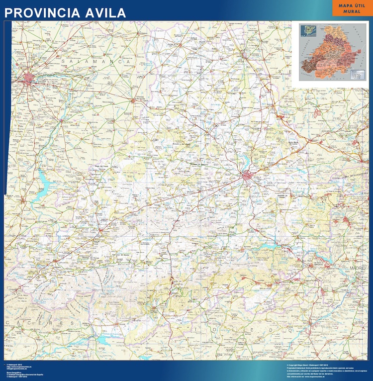 mapa provincia avila