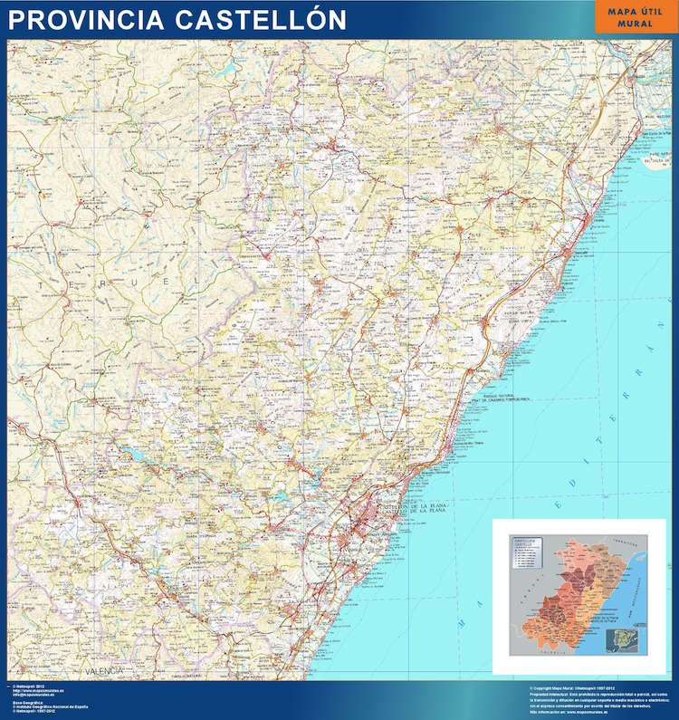 mapa provincia castellon