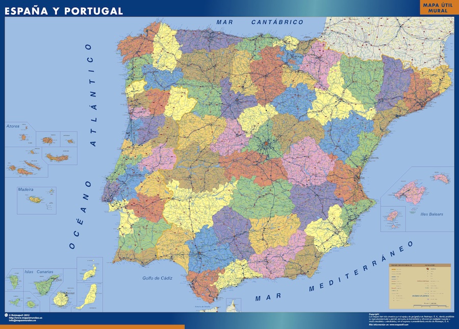 Mapa espana provinciasl gigante