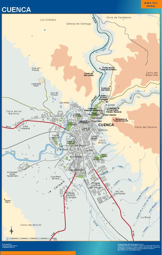 mapa Cuenca accesos