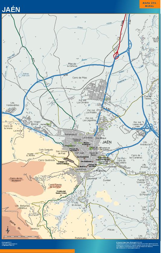 mapa Jaen accesos