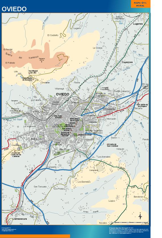 mapa Oviedo accesos