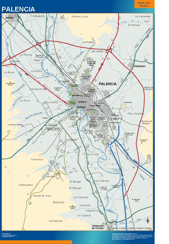 mapa Palencia accesos