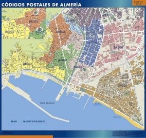 almeria mapa códigos postales