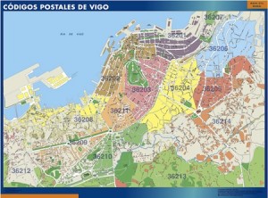 Vigo mapa códigos postales