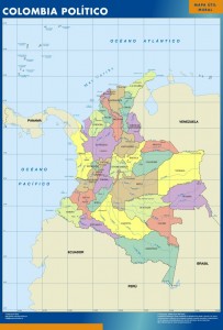 colombia mapa mural