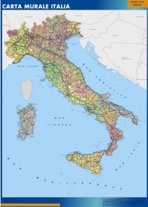 Italia mapa mural