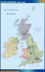Reino Unido mapa mural