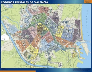 valencia mapa códigos postales