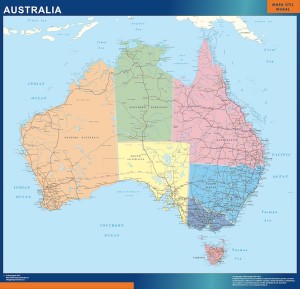 australia mapa mural