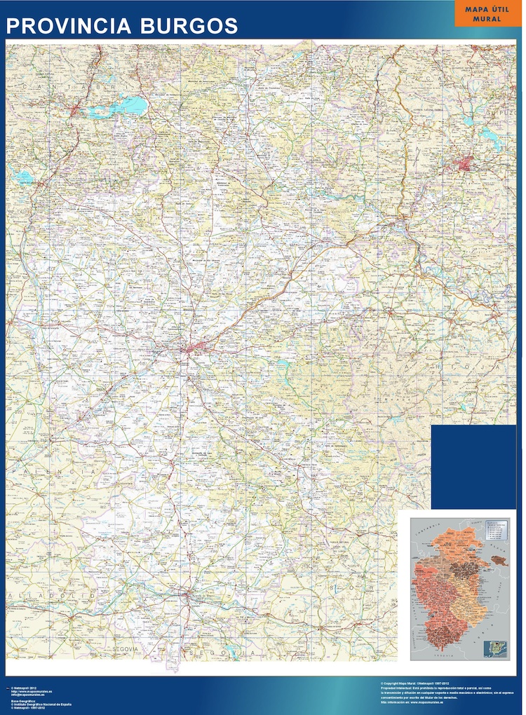 mapa provincia burgos