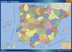 Mapa espana provincial grande