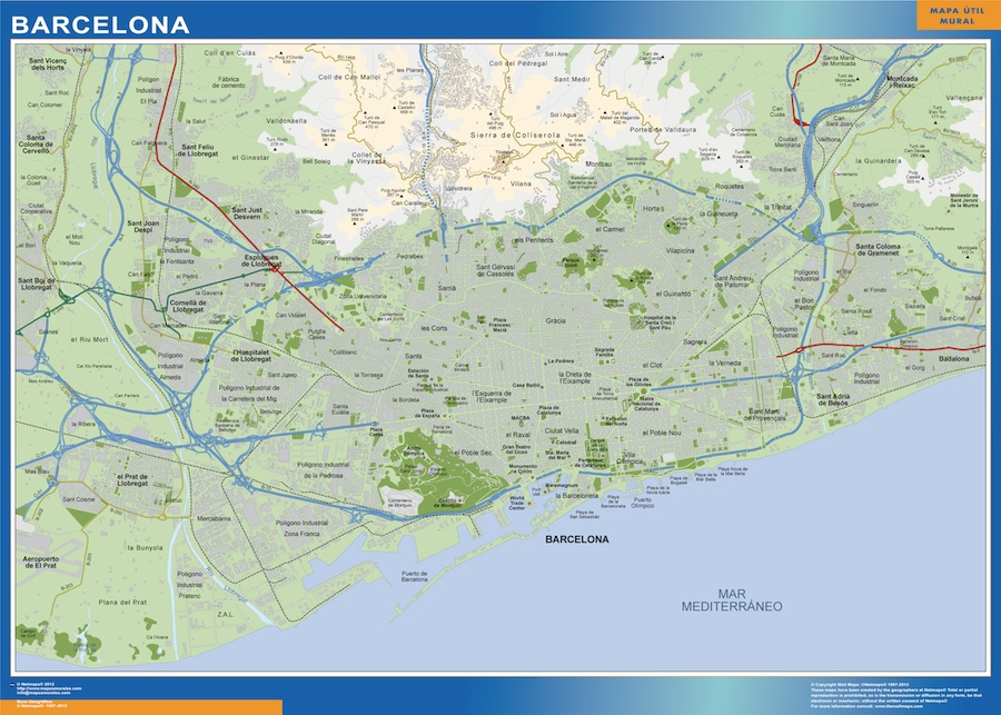 mapa Barcelona accesos