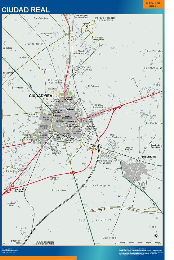 mapa Ciudad Real accesos