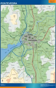 mapa Pontevedra accesos