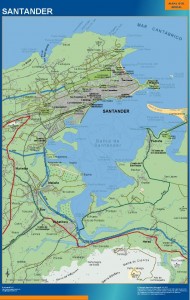 mapa Santander accesos