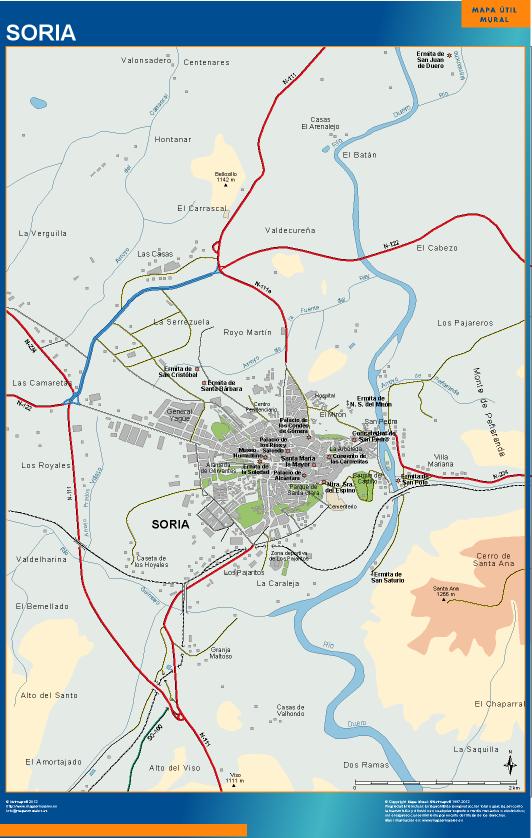 mapa Soria accesos