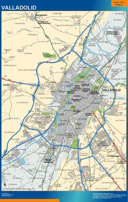 mapa Valladolid accesos