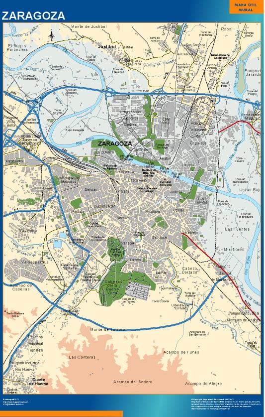 mapa Zaragoza accesos