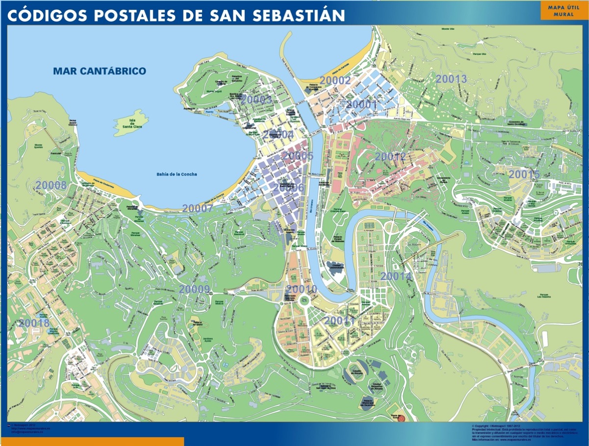 mapa San Sebastian Donostia