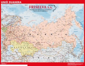 Mapa Rusia Union Aduanera