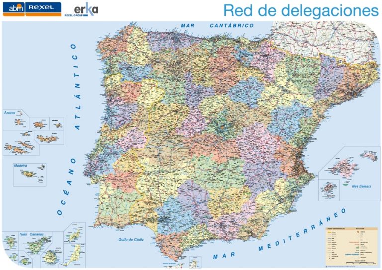 Mapa españa provincias | Mapas Murales de España y el Mundo