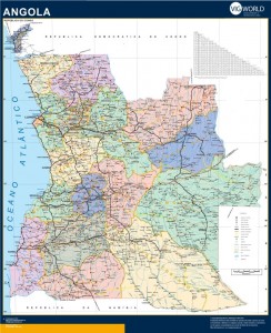 mapa carreteras angola