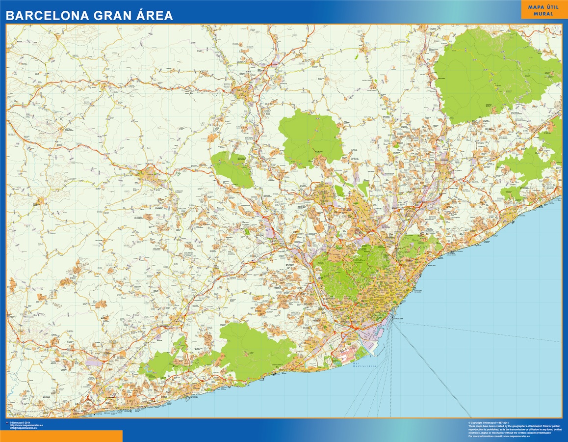 mapa barcelona gran area