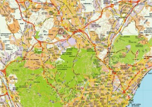 mapa gran area barcelona