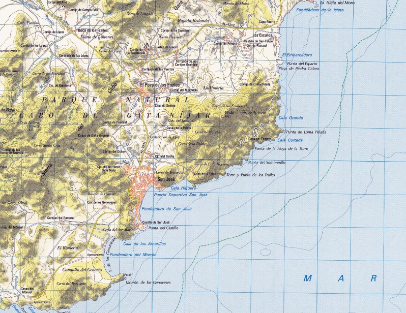 Cabo Gata mapa