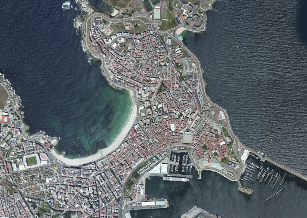 A Coruna Foto Satelite