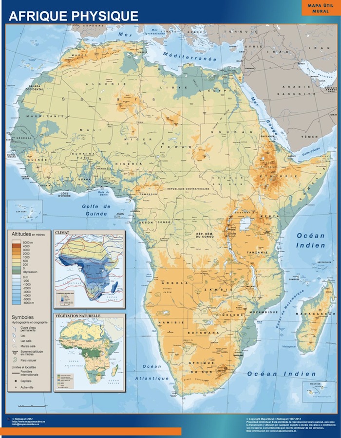 Mapa Africa Fisico