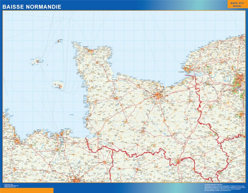 Mapa Baisse Normandie