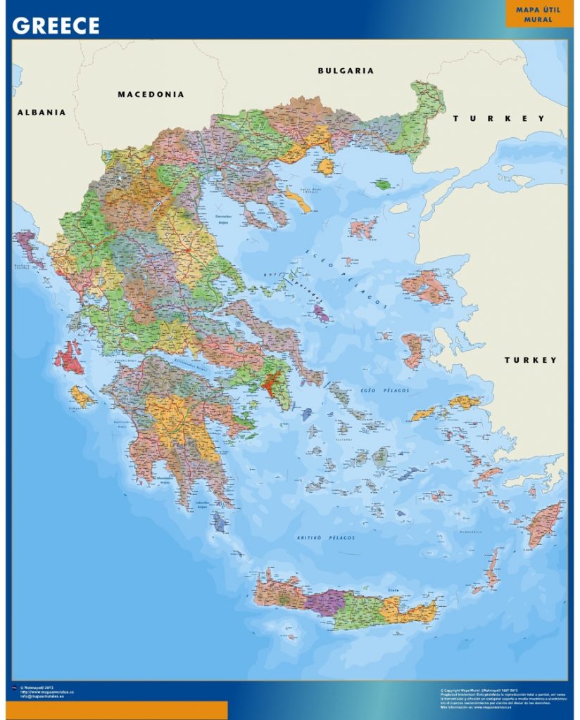 Mapa Grecia