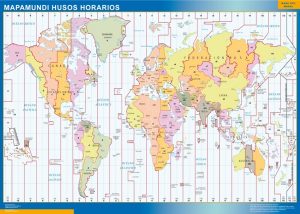 Mapa Mundo Husos Horarios