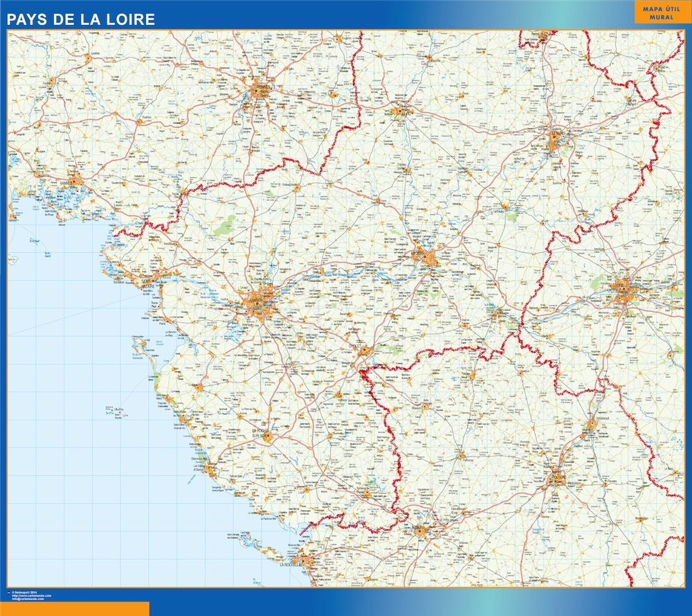 Mapa Pays De La Loire