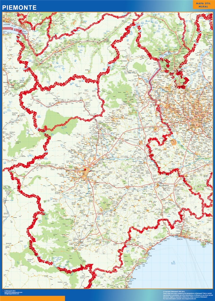 Mapa Piemonte