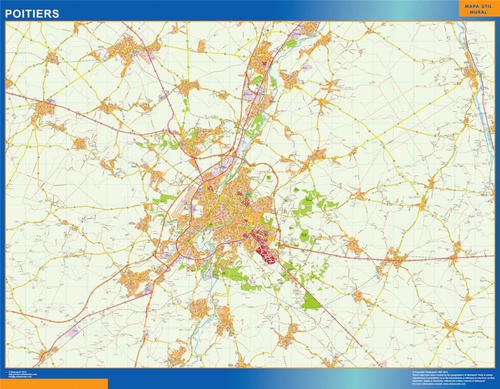 Mapa Poitiers