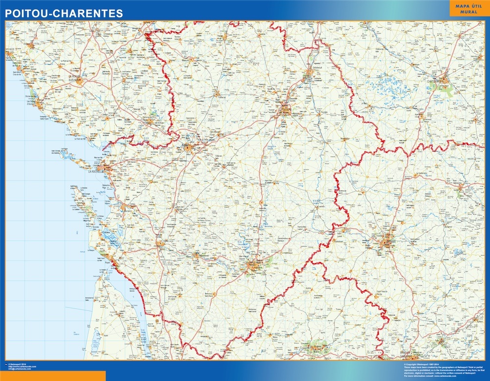 Mapa Poitou Charentes