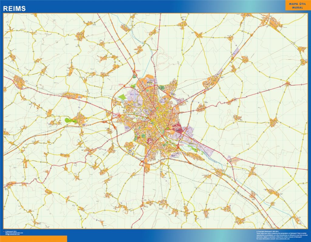 Mapa Reims
