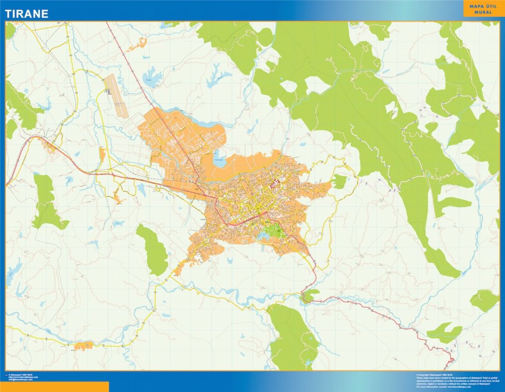 Mapa Tirana