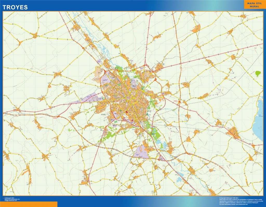 Mapa Troyes