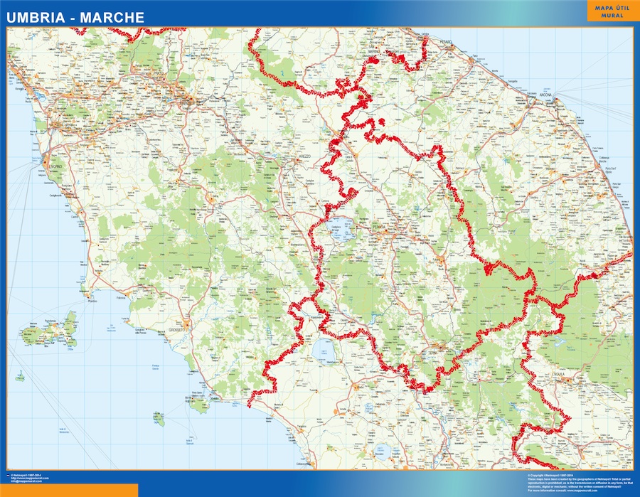 Mapa Umbria