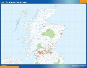 Reino Unido Mapa Norte