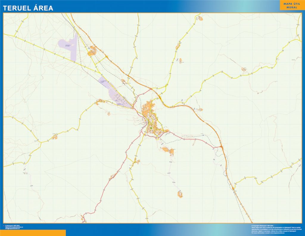 Teruel Mapa Area urbano