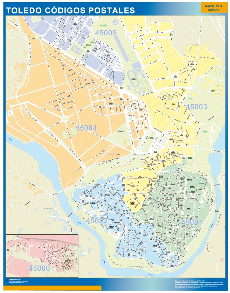 Mapa Toledo Codigos Postales