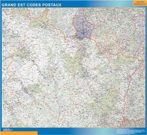 Mapa Grand Est codigos postales