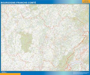 Mapa Region Bourgogne Franche Comte