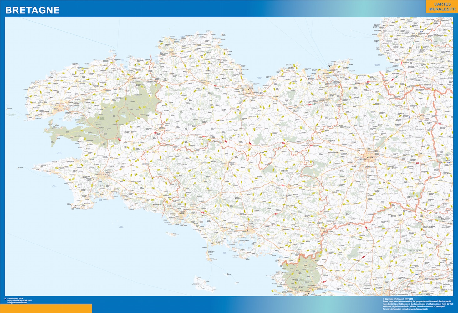 Mapa Region Bretagne