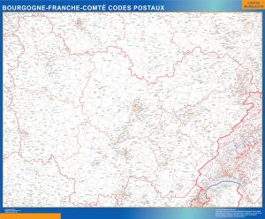 Region Bourgogne Franche Comte codigos postales